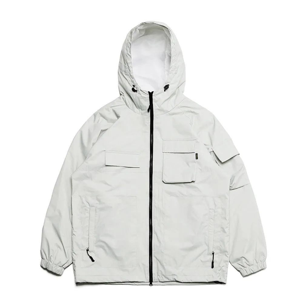 LIGHT POCKET HOODED JACKET GLASS GRAY