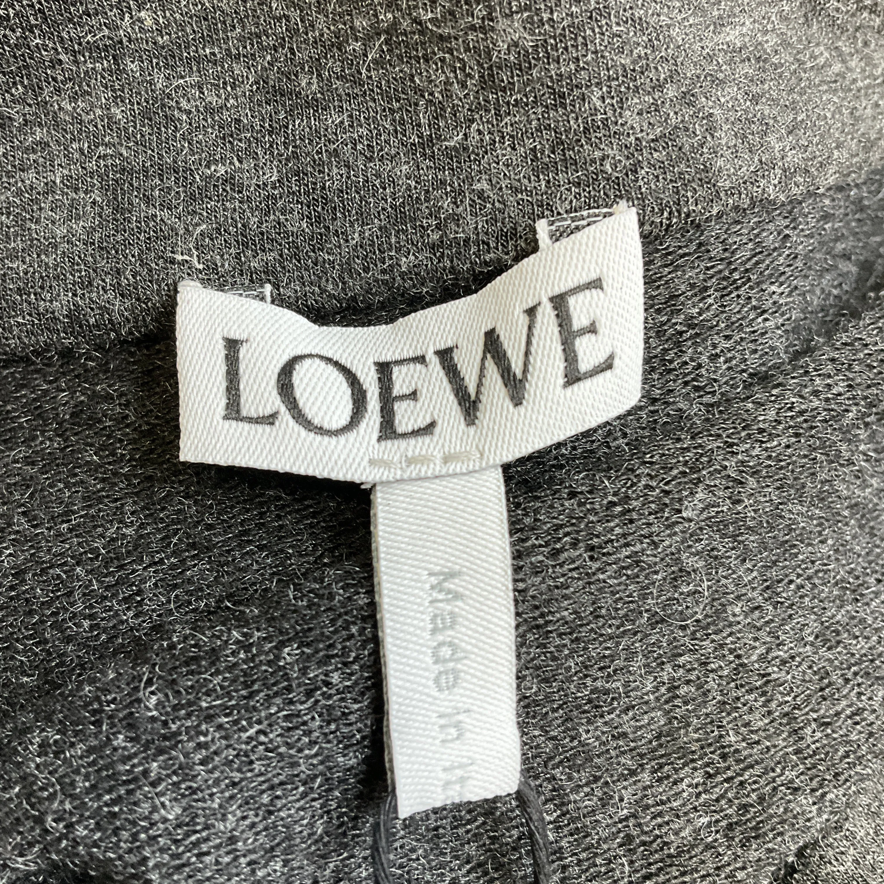 Loewe Charcoal Viscose and Cashmere Jersey Long Polo Dress