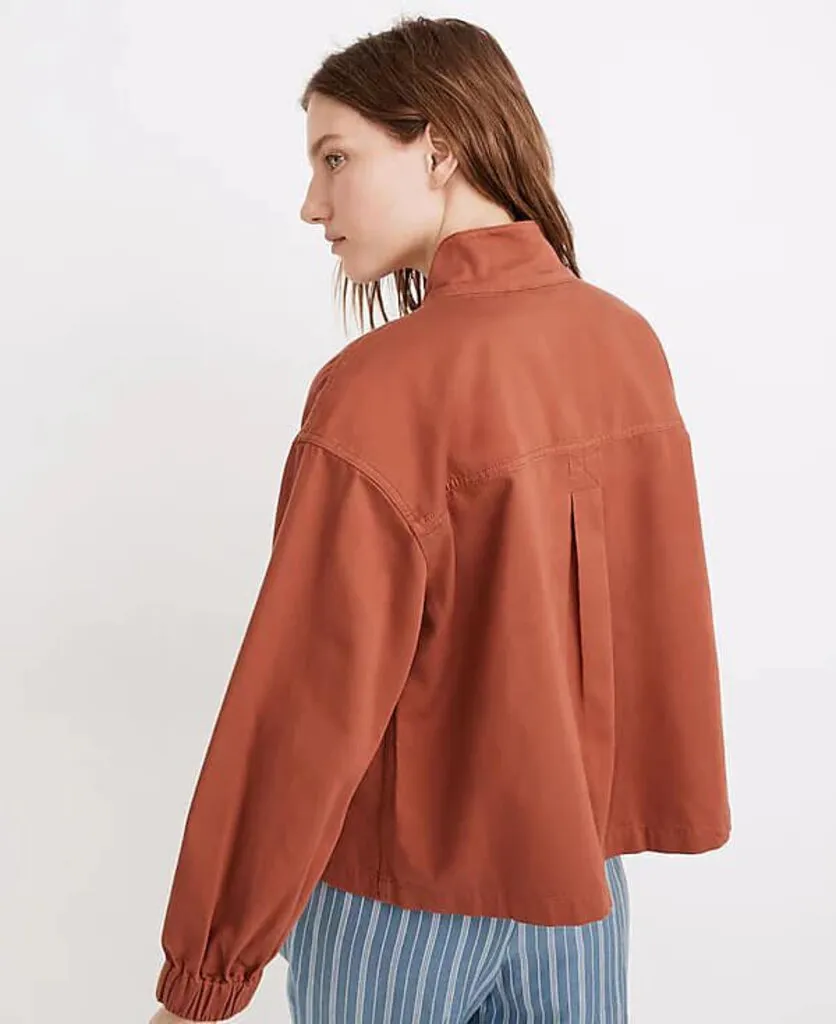 Madewell Bayview Balloon Sleeve Jacket in Weathered Brick - Size Small