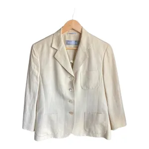 Maxmara Linen Blend Skirt Suit UK Size 12