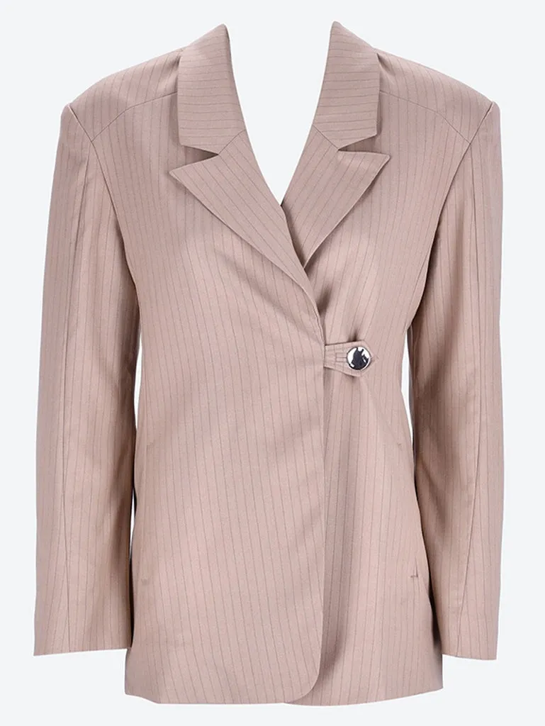 Melange stripe suiting blazer