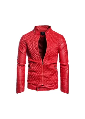 Men's Diamond Quilted Original Leather Jacket