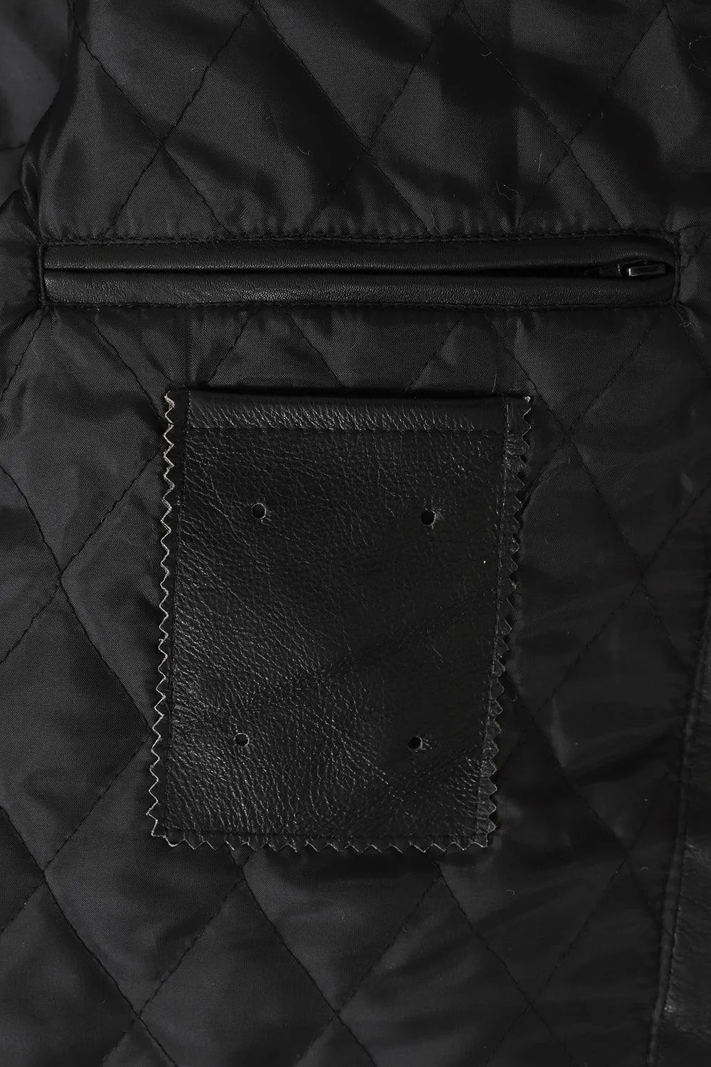 Men's Genuine Black Classic Leather Biker Jacket - 'FONZY'