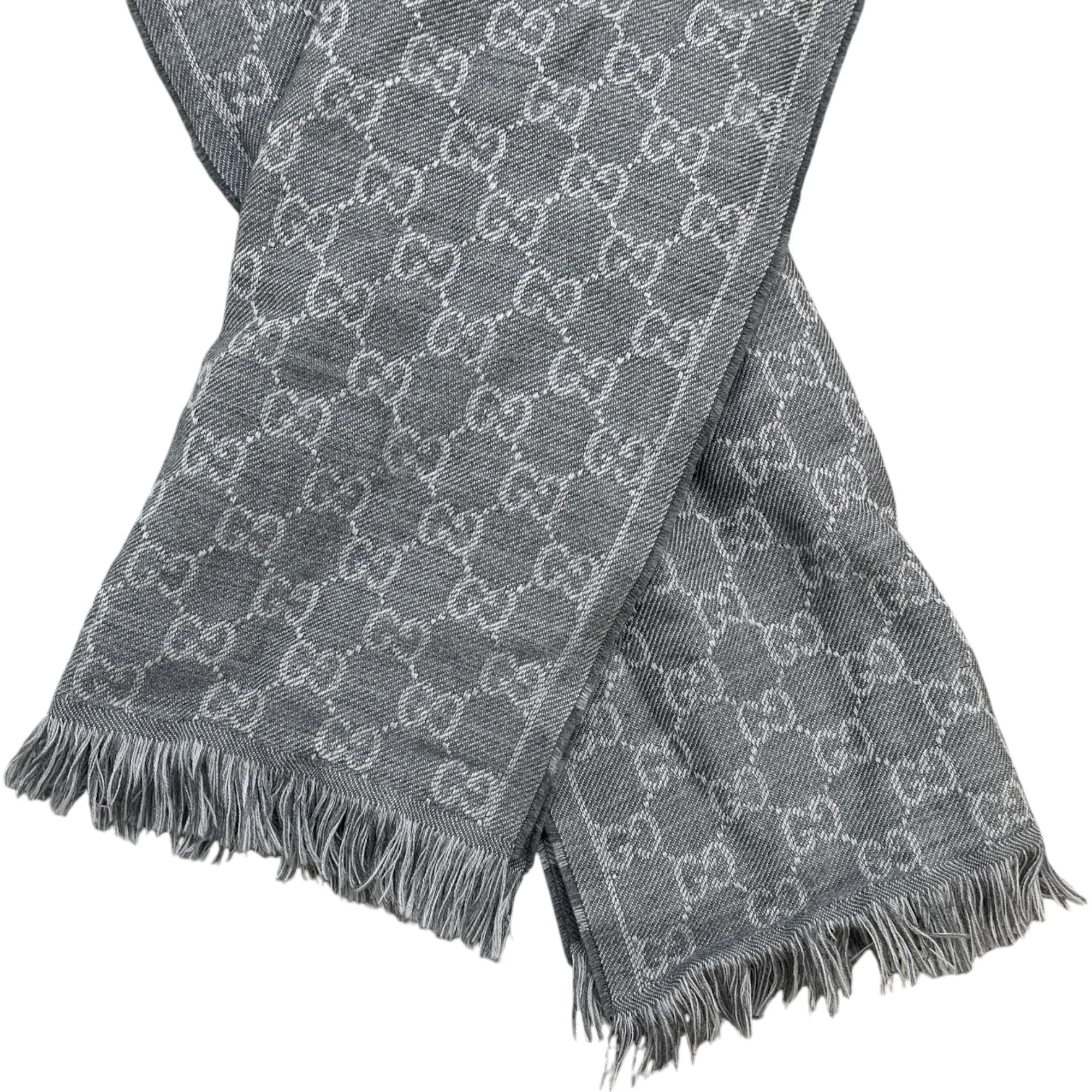 Men's Gg Jacquard Scarf Grey