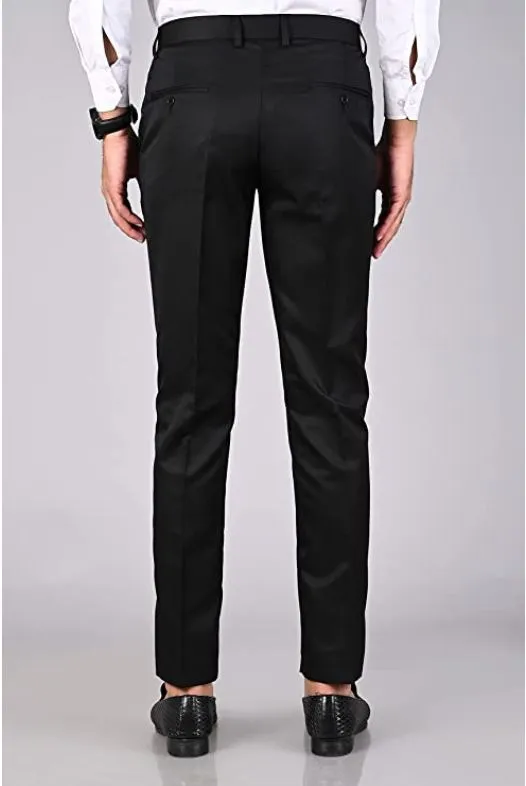 Men's Slim Fit Black Formal Trouser