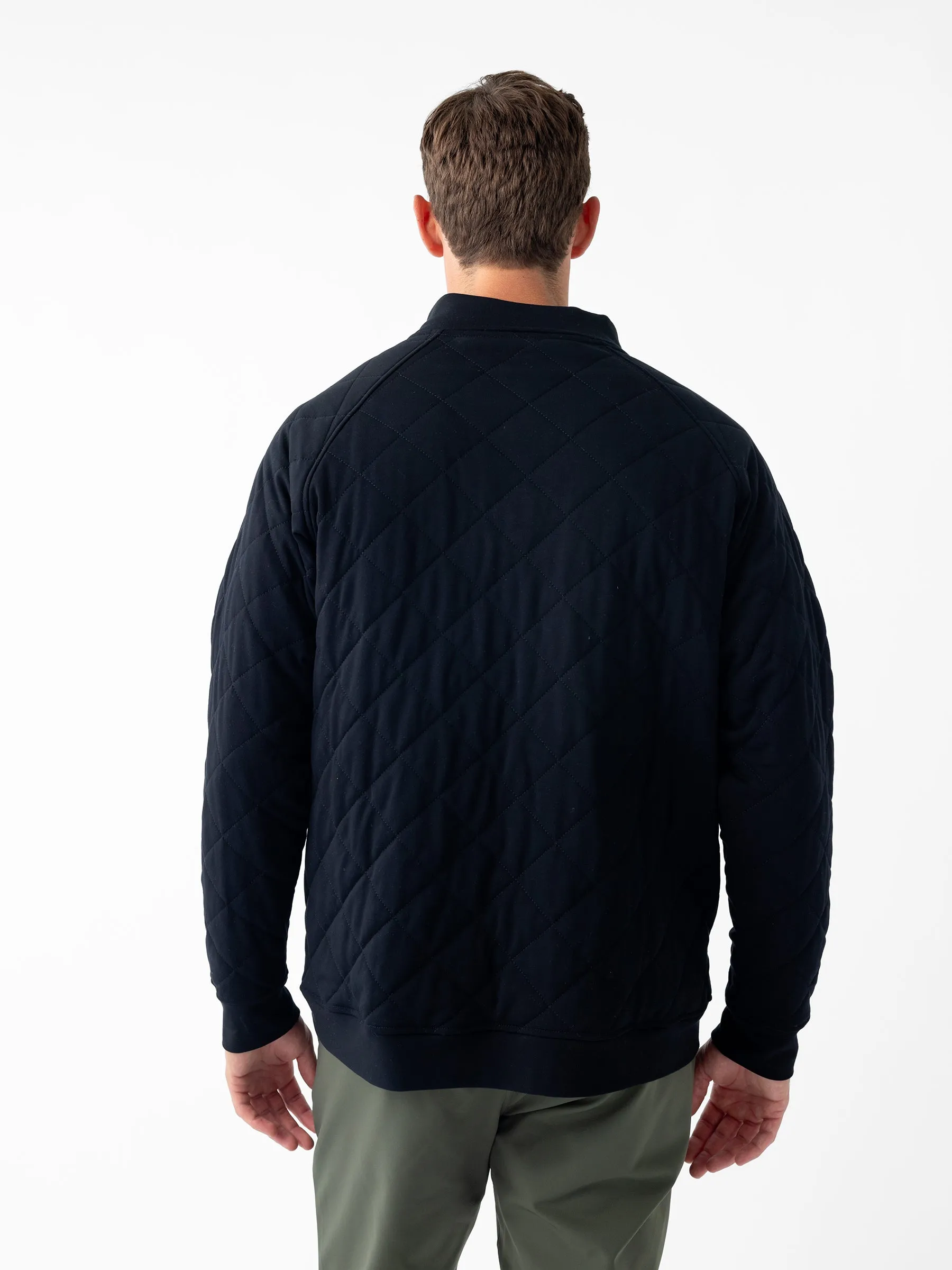 Men's Ultra-Soft Bamboo Quilted Snap Pullover