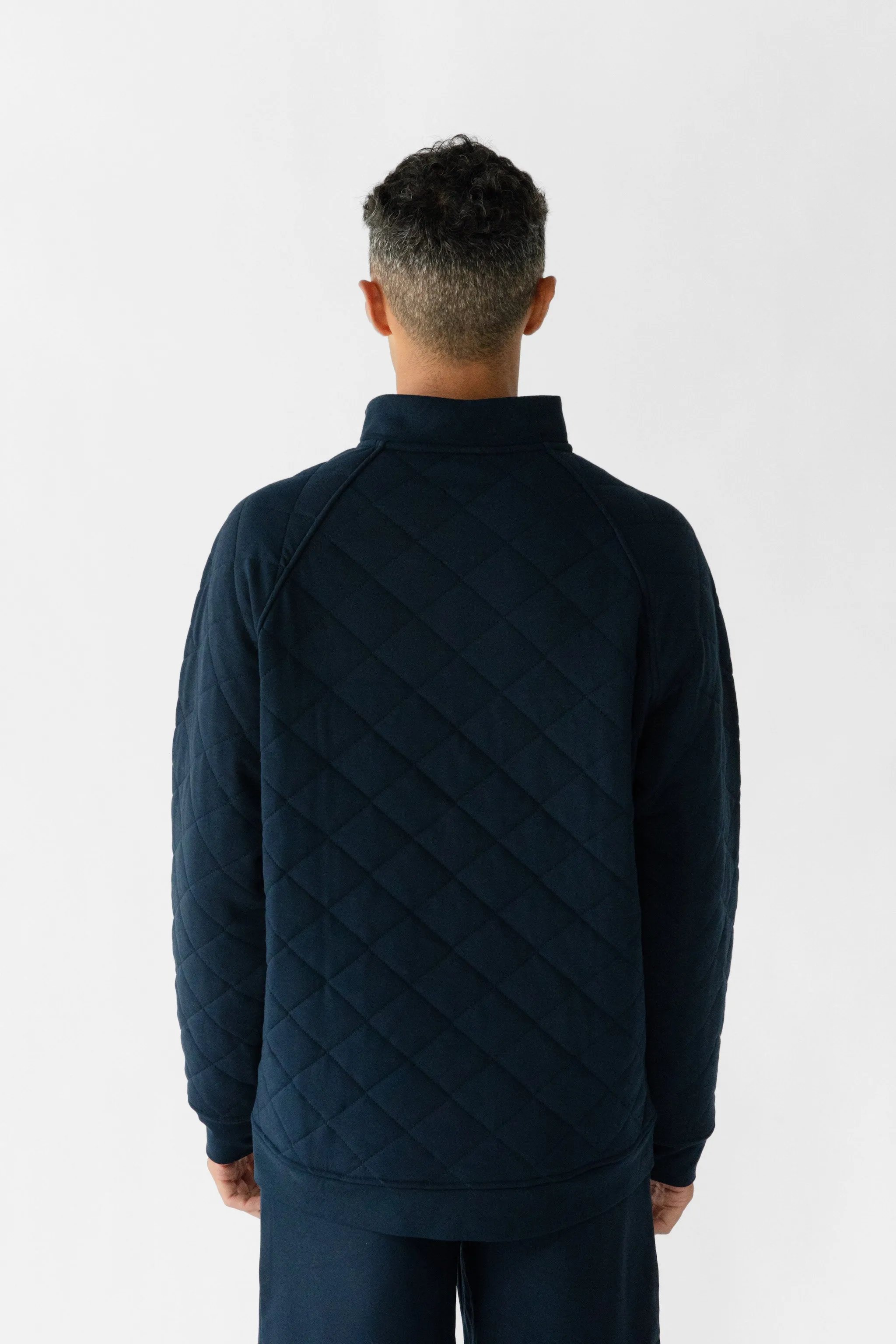 Men's Ultra-Soft Bamboo Quilted Snap Pullover