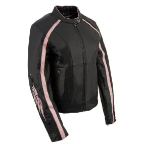 Milwaukee Leather ML1952 Women's Black and Pink Embroidered and Stud