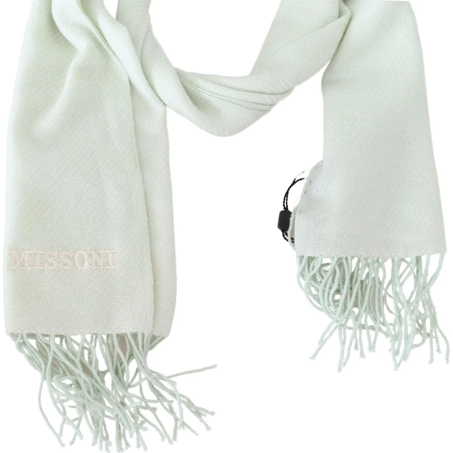 Missoni Elegant White Cashmere Scarf