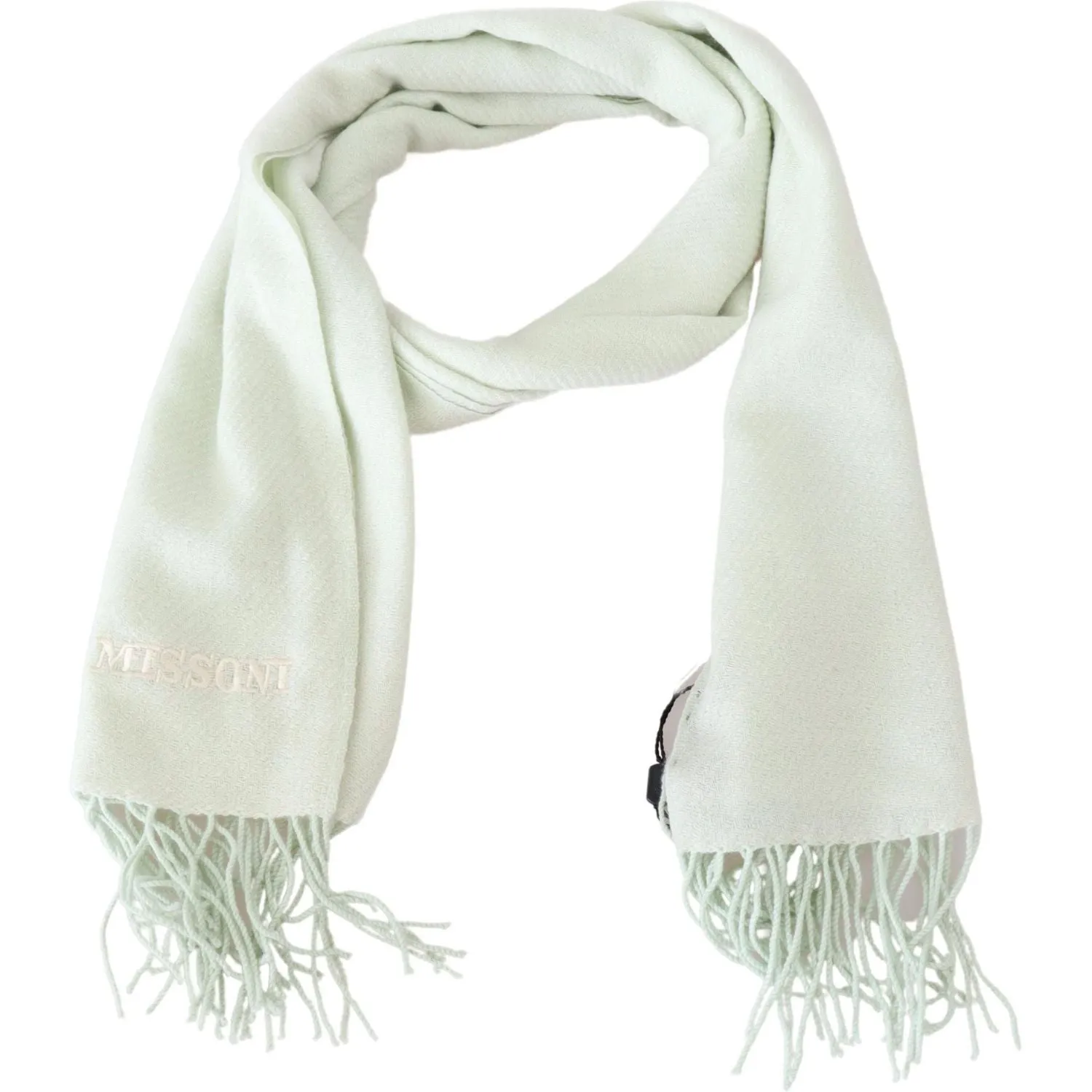 Missoni Elegant White Cashmere Scarf