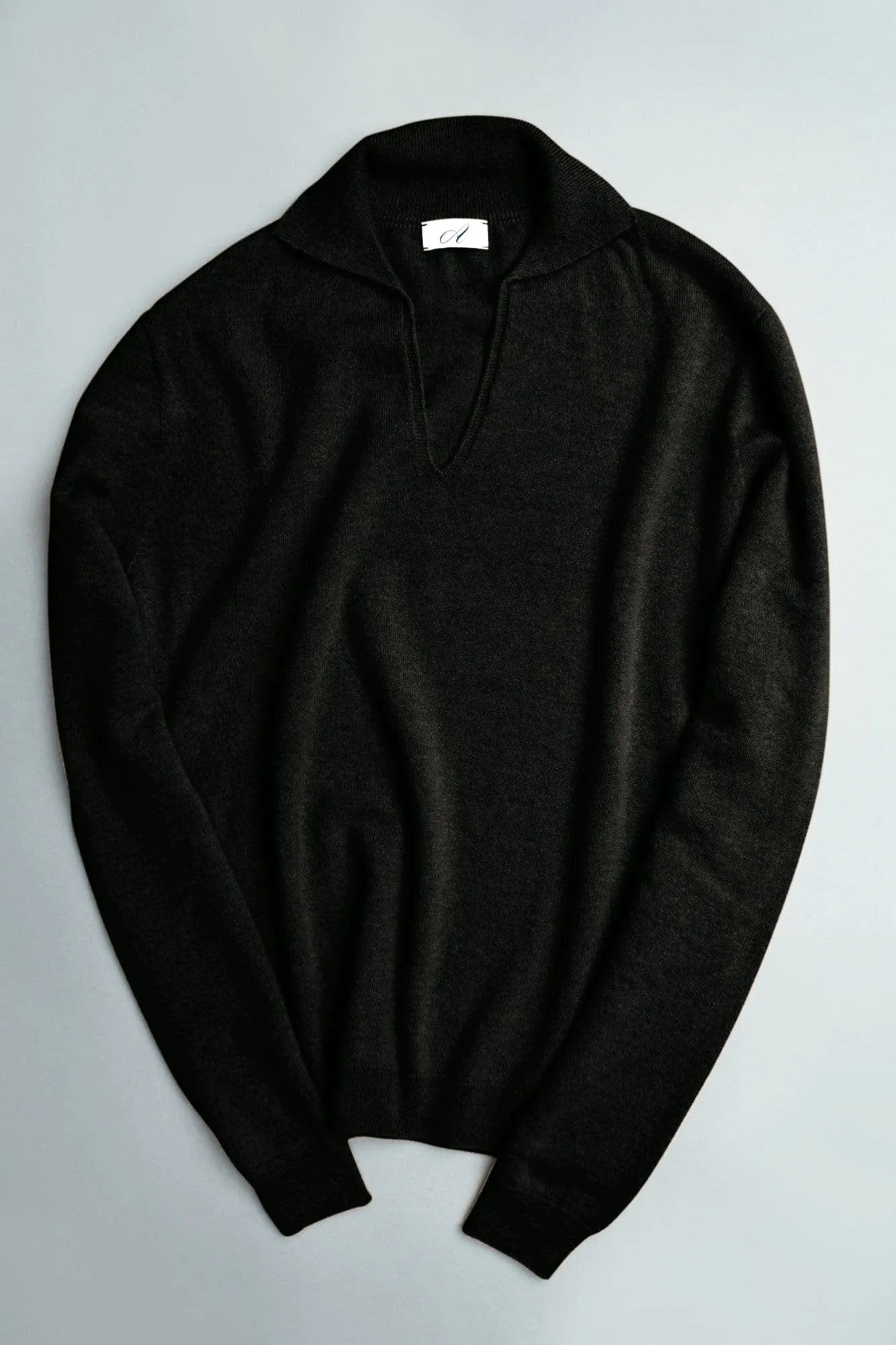 Myles Cashmere Long-Sleeve Polo