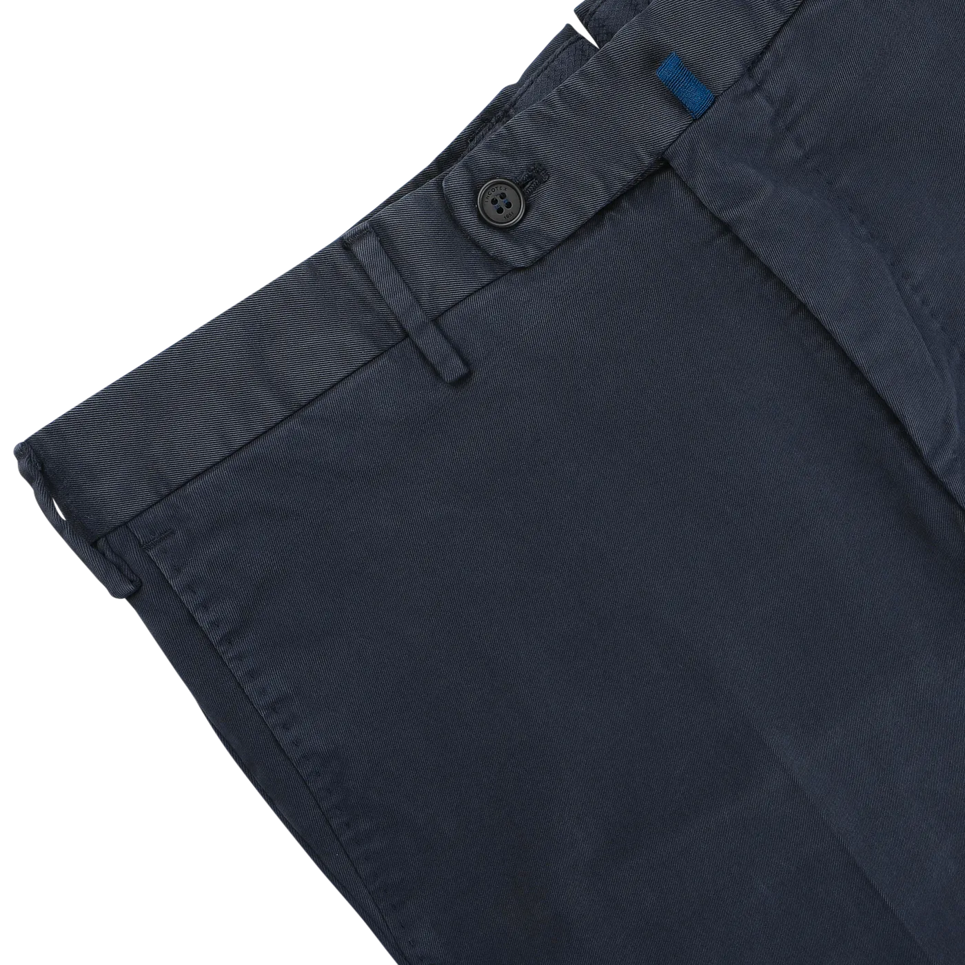 Navy Blue Cotton Twill Regular Chinos