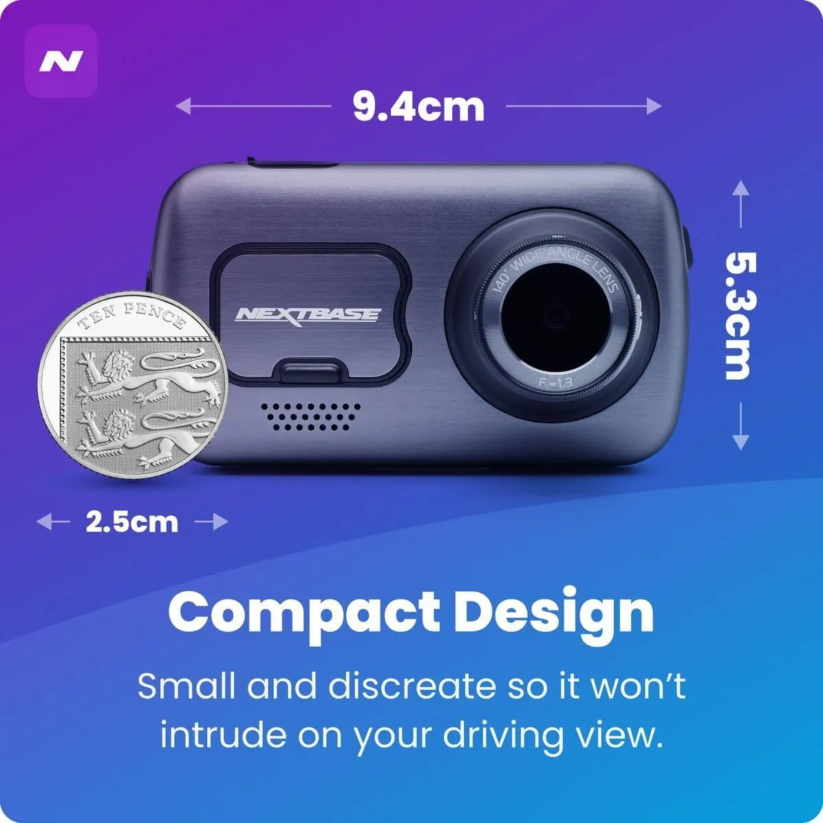 NEXT BASE 622GW Dash Camera, Compact