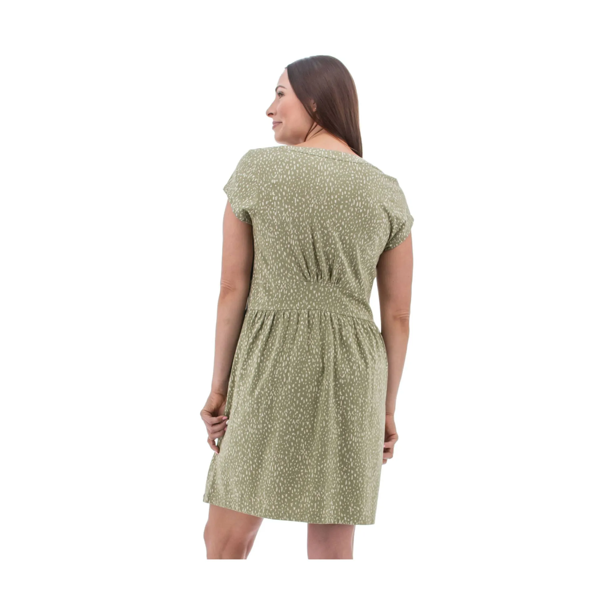 Old Ranch Women's Mavis Dress - Oil Green - ONLINE STORE CREDIT/EXCHANGE ONLY