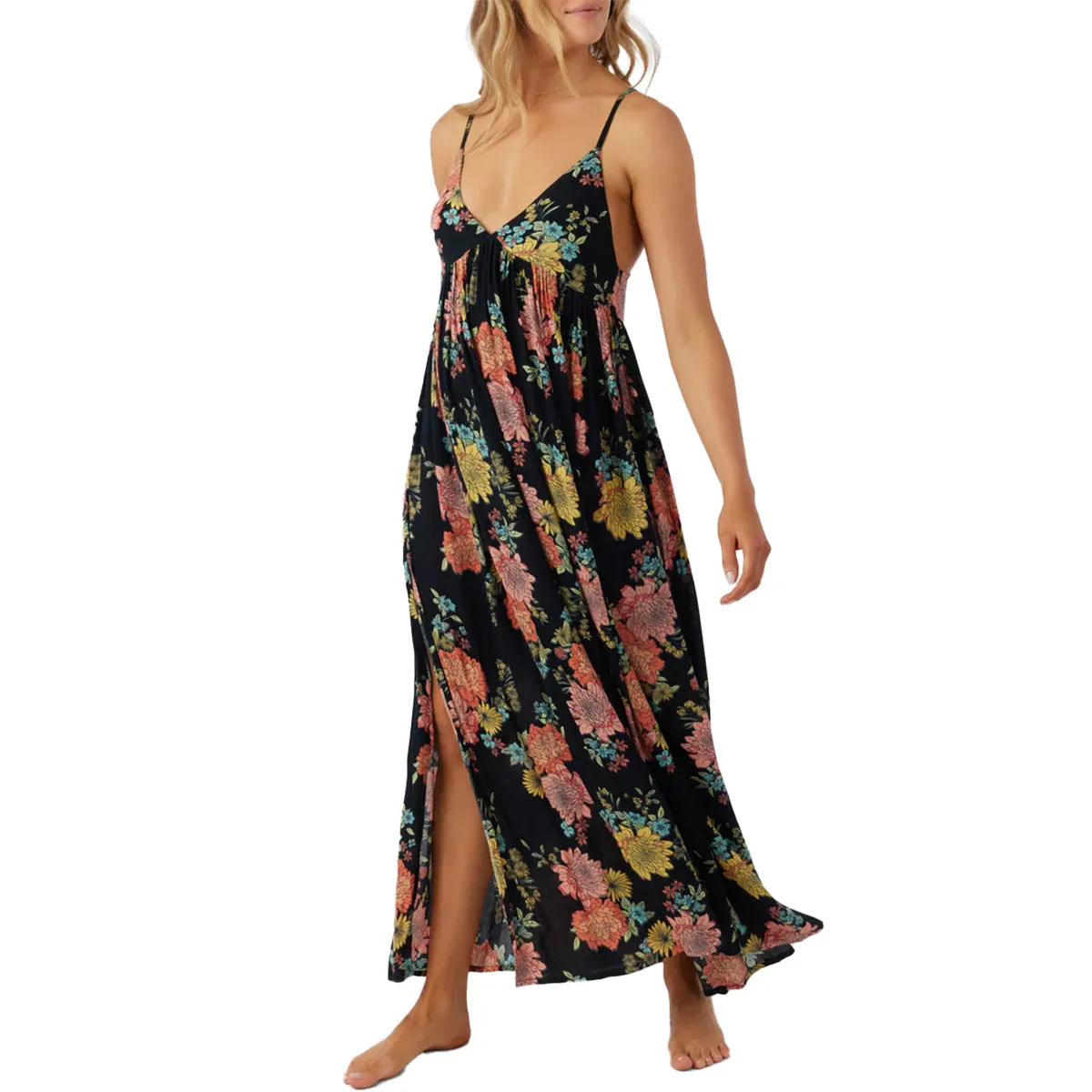 O'Neill Women's Saltwater Essentials Kali Floral Mel Cover-Up Maxi Dress