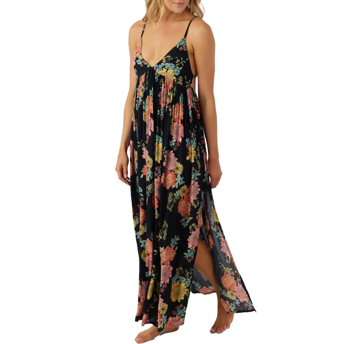 O'Neill Women's Saltwater Essentials Kali Floral Mel Cover-Up Maxi Dress