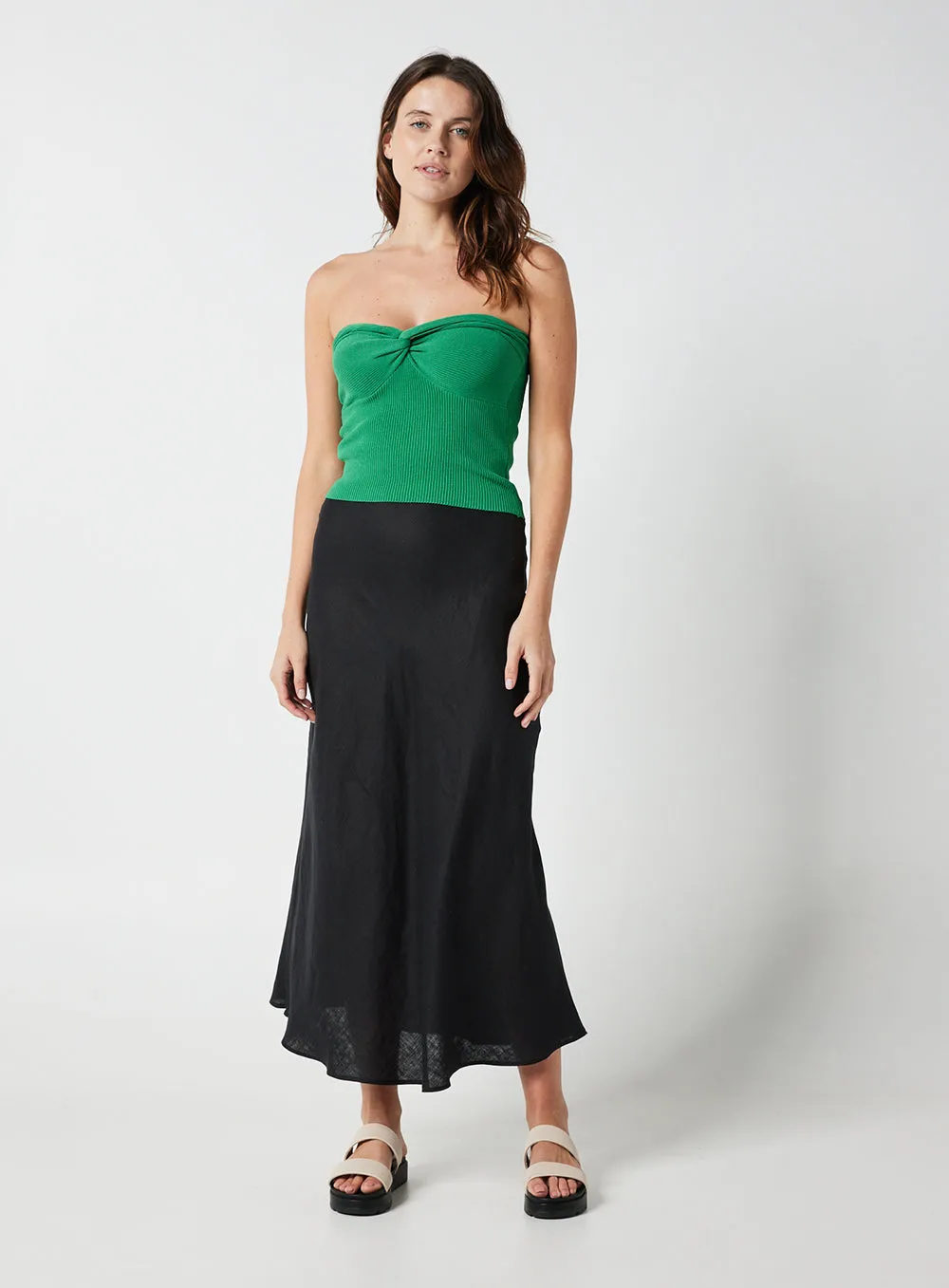 Ophelia Midi Skirt-Black