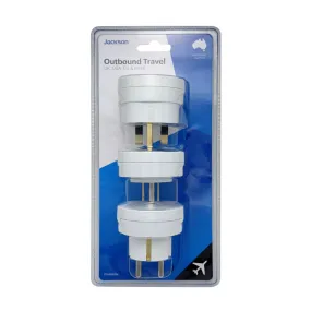 Outbound Slim Travel Adaptor Pack - USA, EU & UK