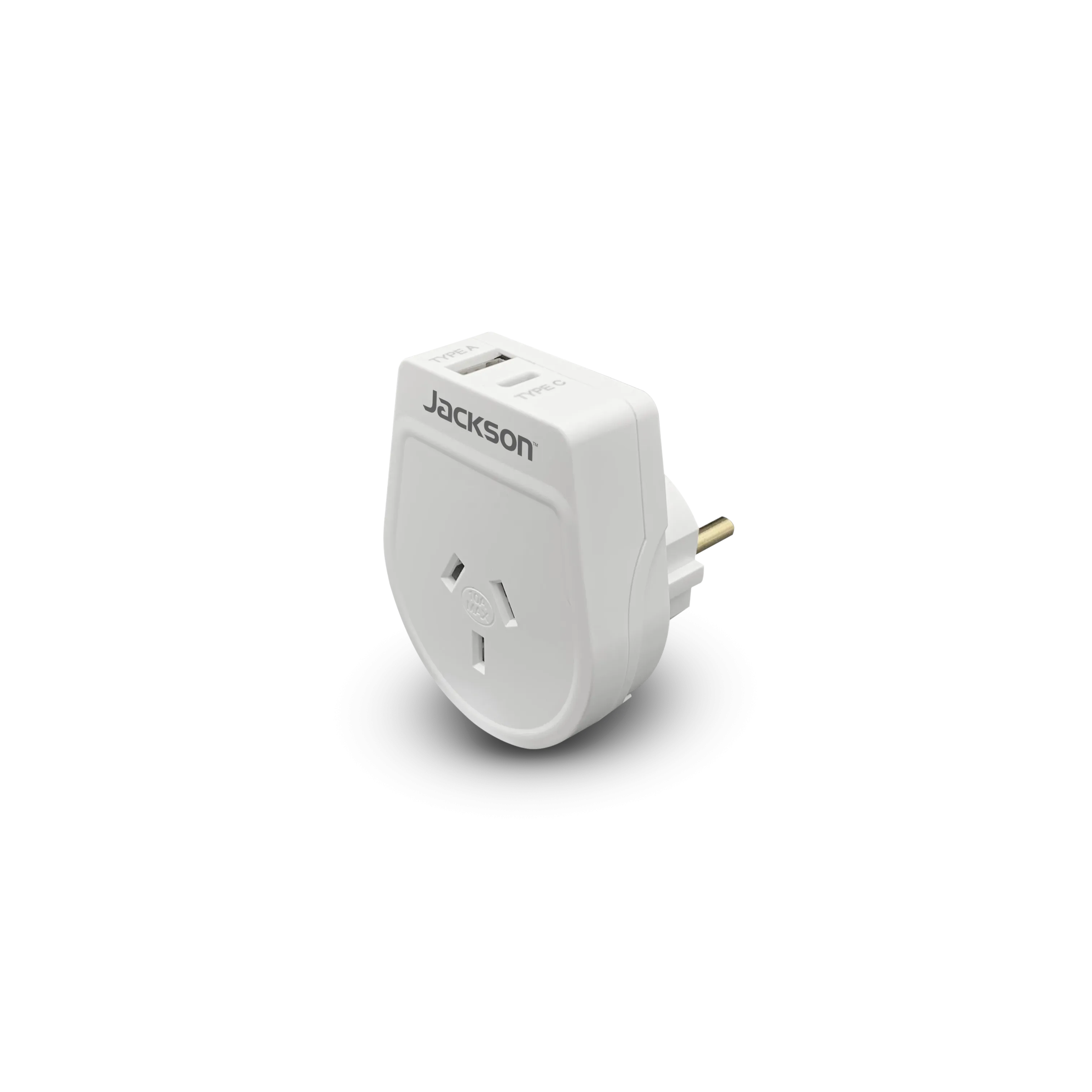 Outbound Slim USB-A & C Travel Adaptor - EU & Bali