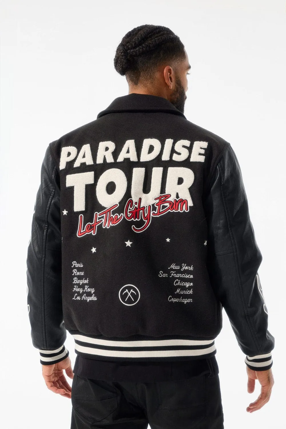 Paradise Tour Varsity Jacket (Black)