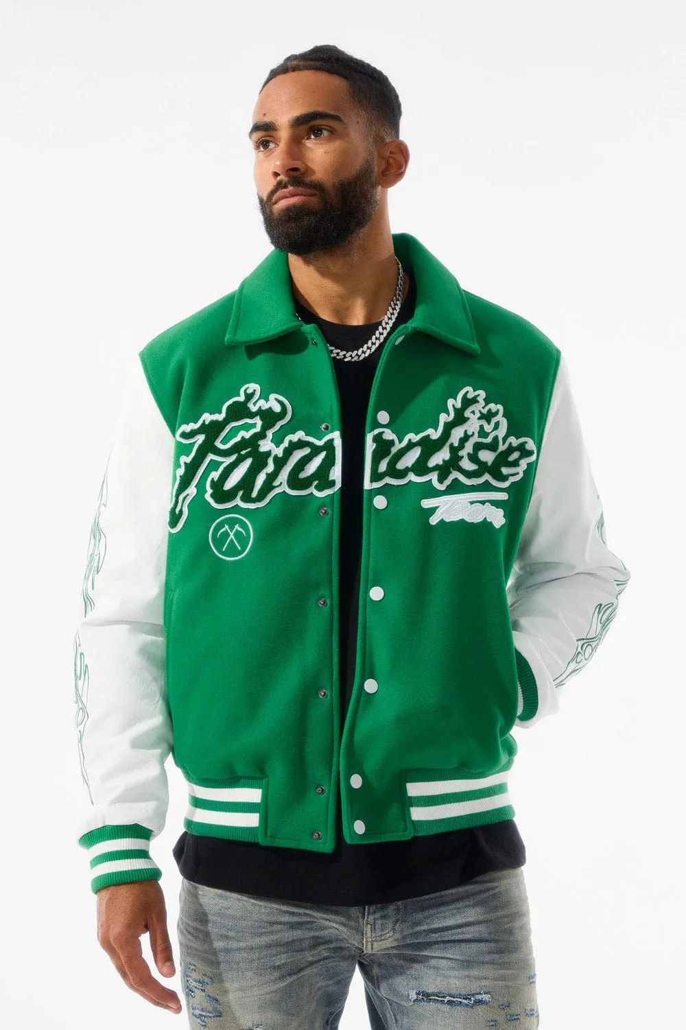 Paradise Tour Varsity Jacket (Green)