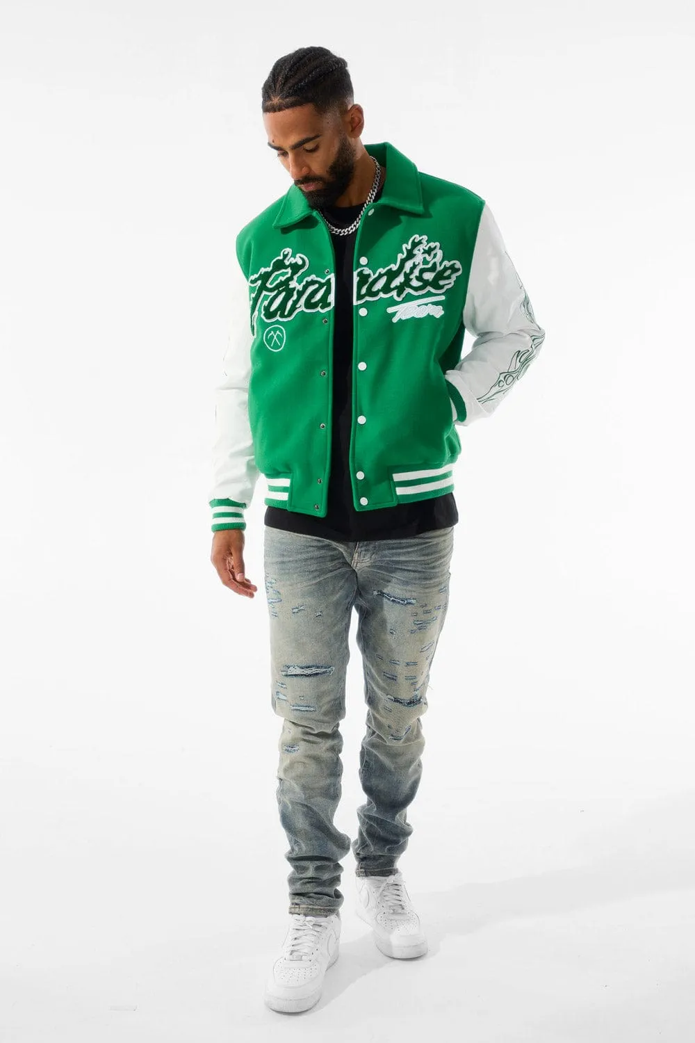 Paradise Tour Varsity Jacket (Green)