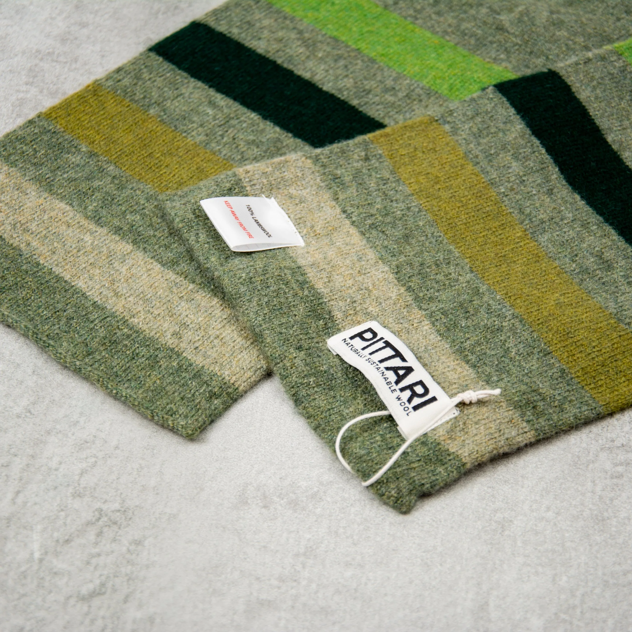 Pittari Lambswool Scarf - Option 06 Green