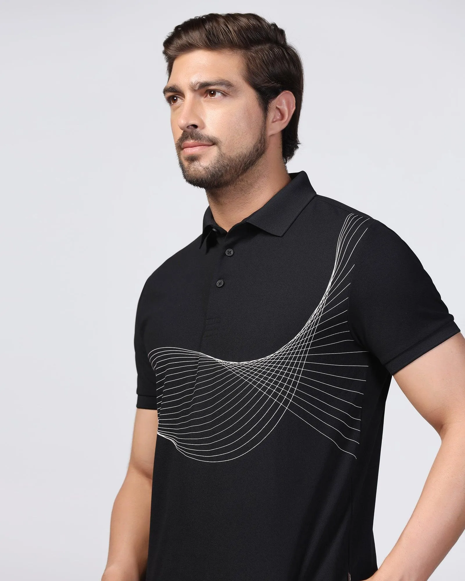 Polo Black Printed T-Shirt - Frost