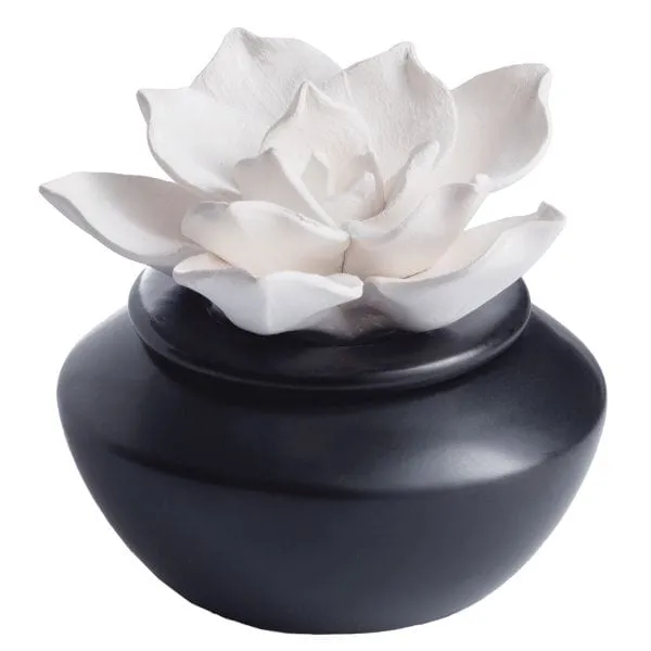 Porcelain Gardenia Airome Diffuser with Peppermint Oil Aromatherapy