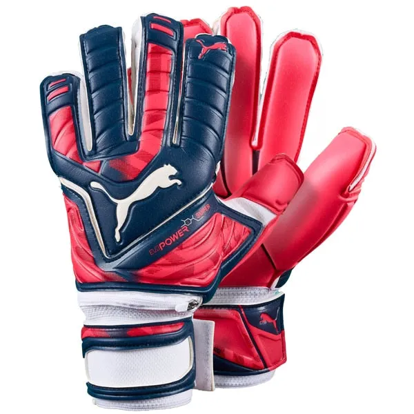 PUMA Men's EvoPower Super Goalkeeper Gloves Peacoat/Plasma/White