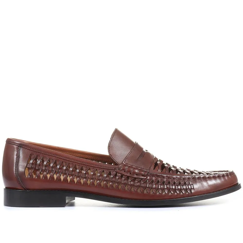 Riverside Woven Leather Loafers - RIVERSIDE / 319 873