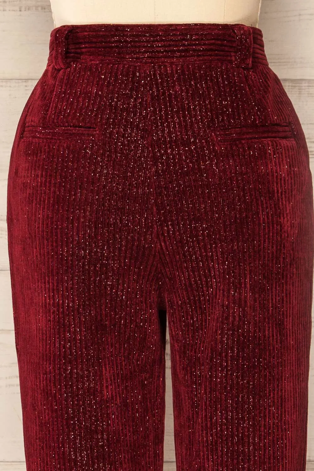 Sant-Boi Burgundy | Shimmery Corduroy Pants