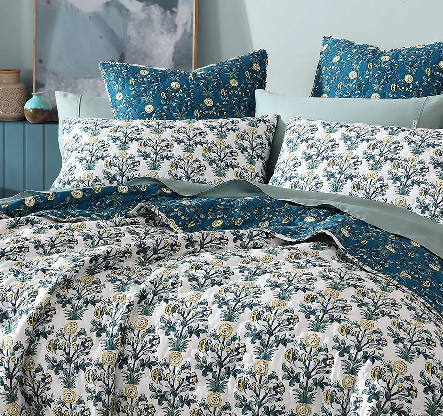 Serendipity Coverlet Set Teal