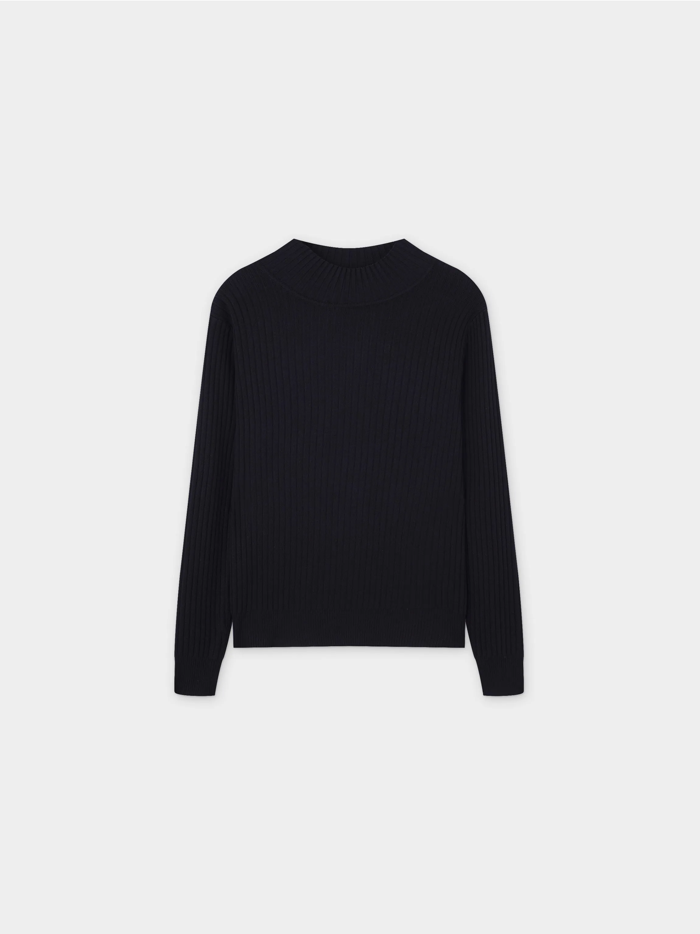 Side Snap Sweater-Black