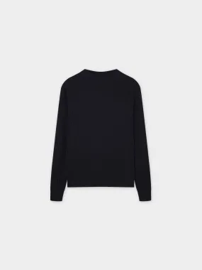 Side Snap Sweater-Black