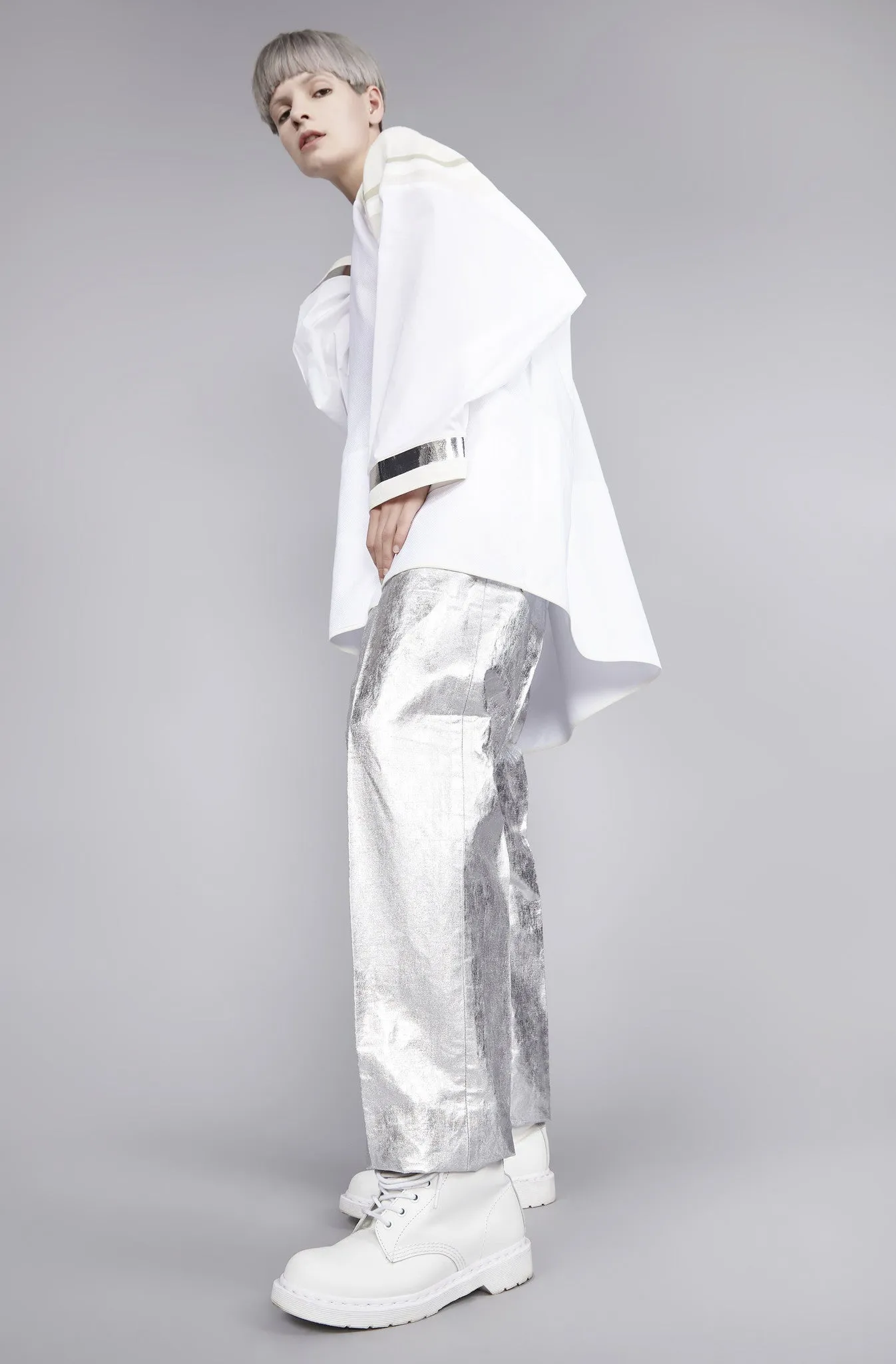 Silver Foiled "Blake" Trousers