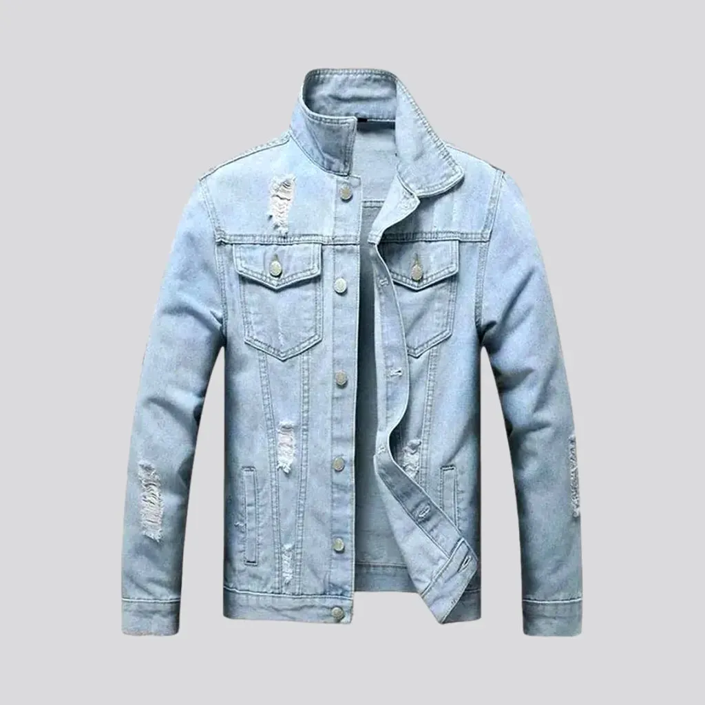 Slim fit men's denim jacket