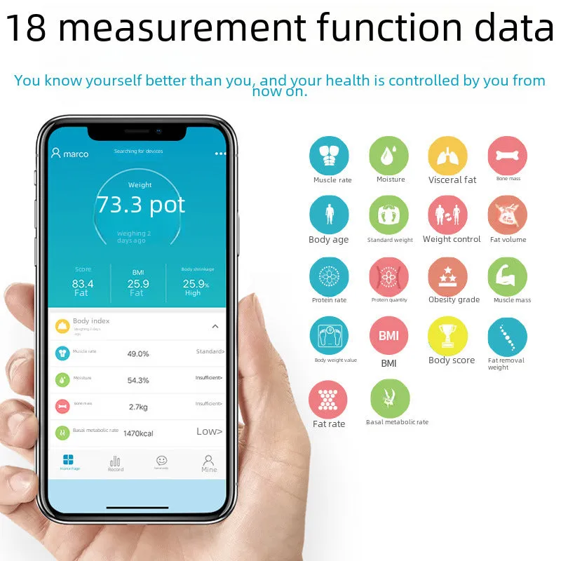 Smart Bluetooth Electronic Body Fat Scale