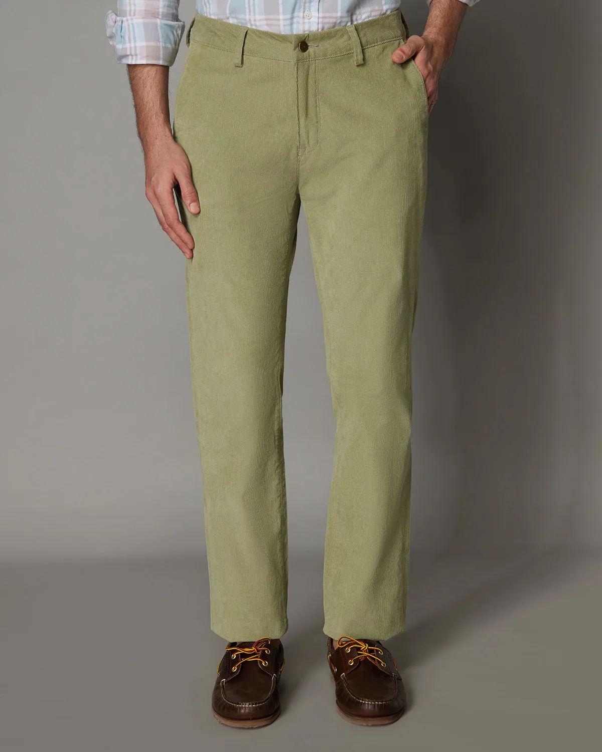 Stretch Corduroy Chinos - Green