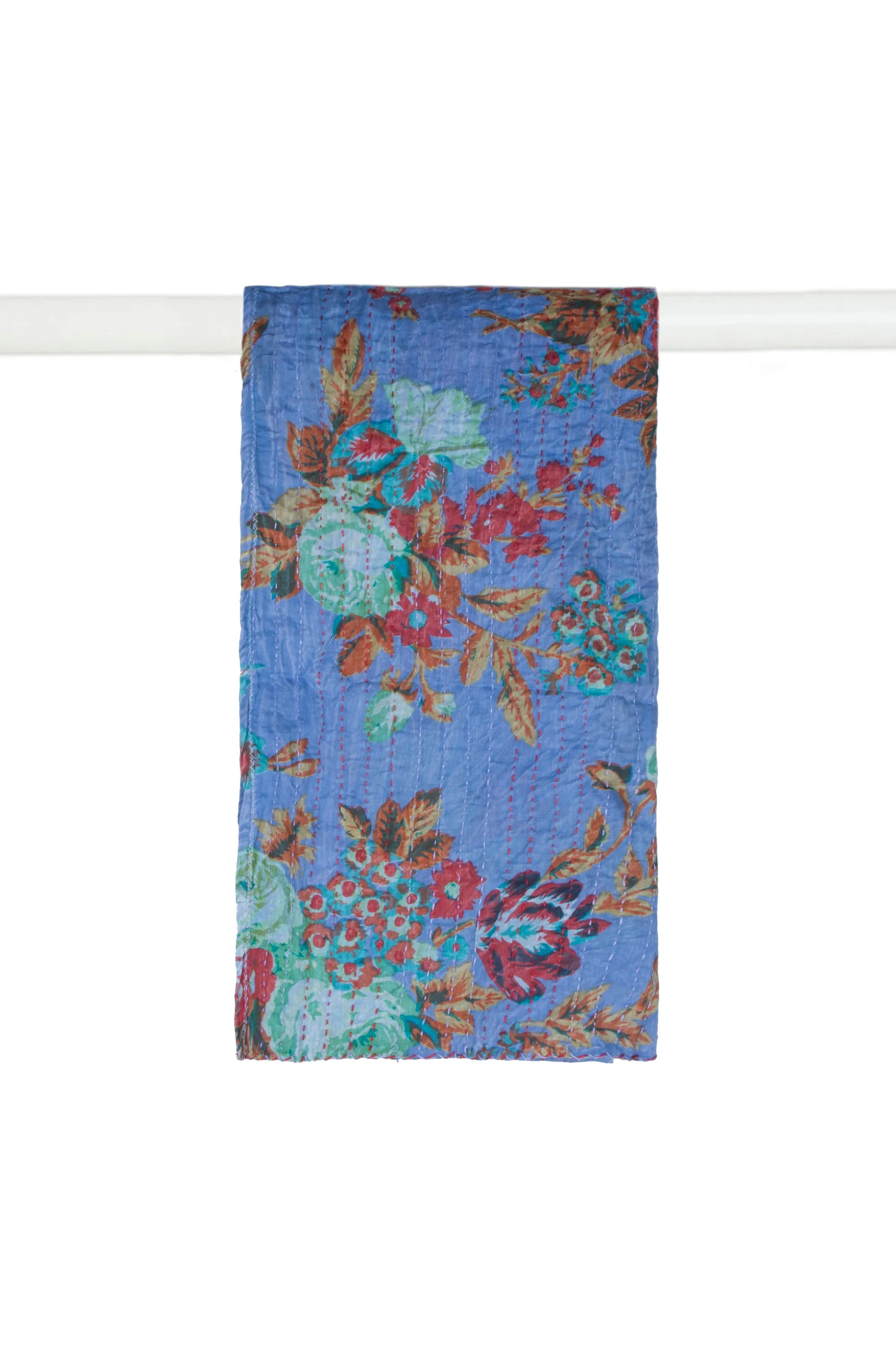 Taj Hotel Home Decor Kantha Cotton Scarve-1-Piece-Multicolor-18"x72"