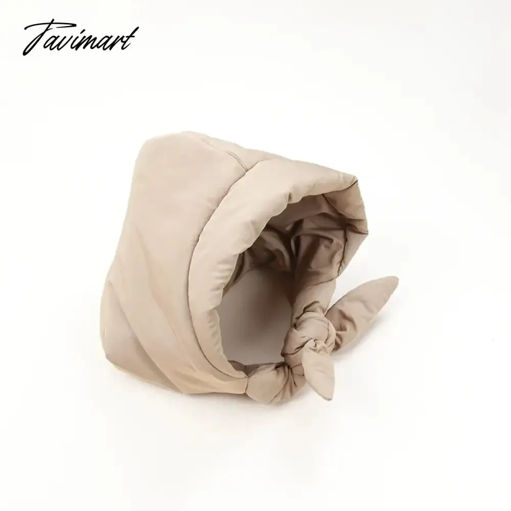 Tavimart Quilted Headscarf Winter Puffer Scarf Warm Triangle Shawl Hood Scarf Puffy Light kerchief Puff Neck Scarf-hood