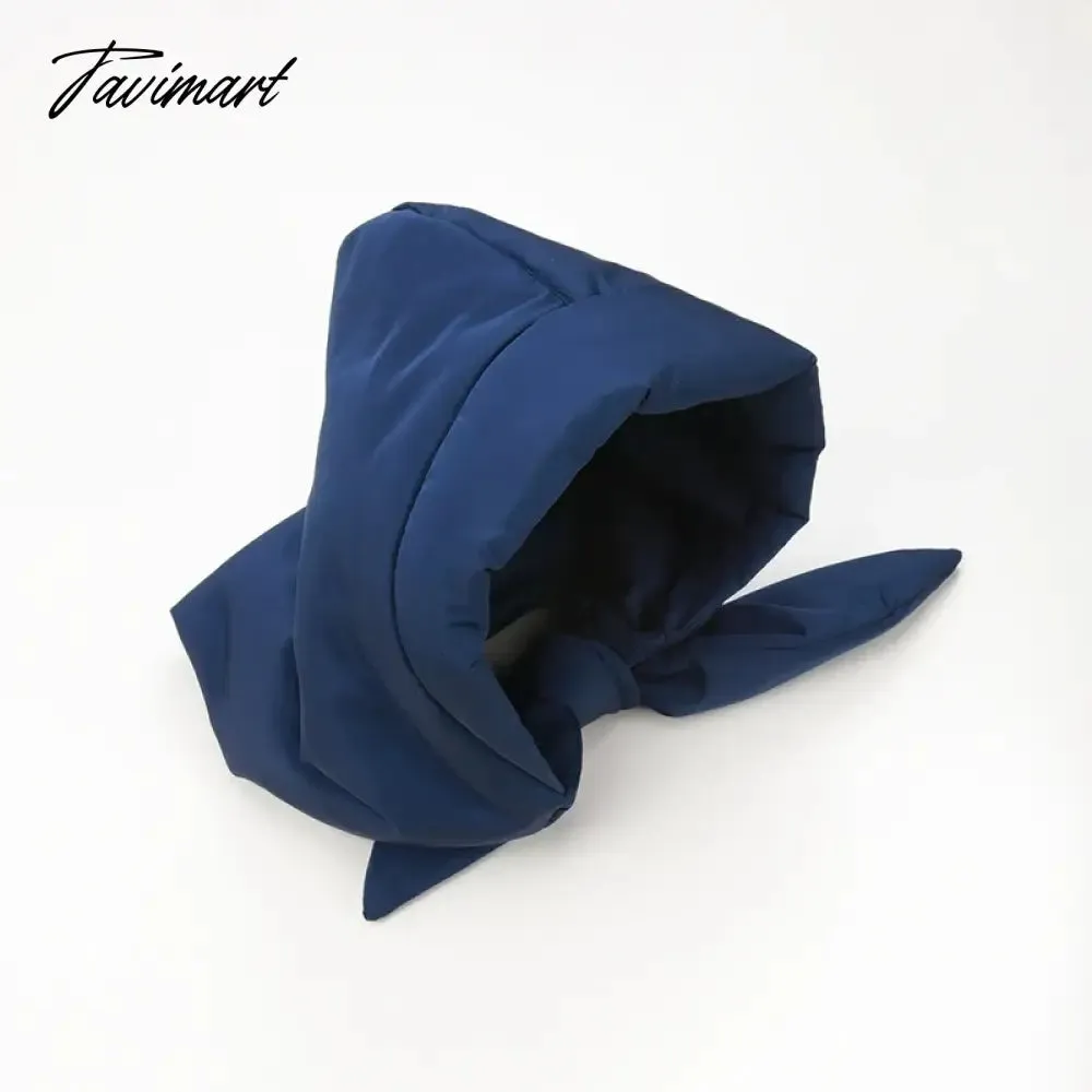 Tavimart Quilted Headscarf Winter Puffer Scarf Warm Triangle Shawl Hood Scarf Puffy Light kerchief Puff Neck Scarf-hood