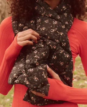 The Down Quilted Puffer Scarf. -- Wilderness Floral