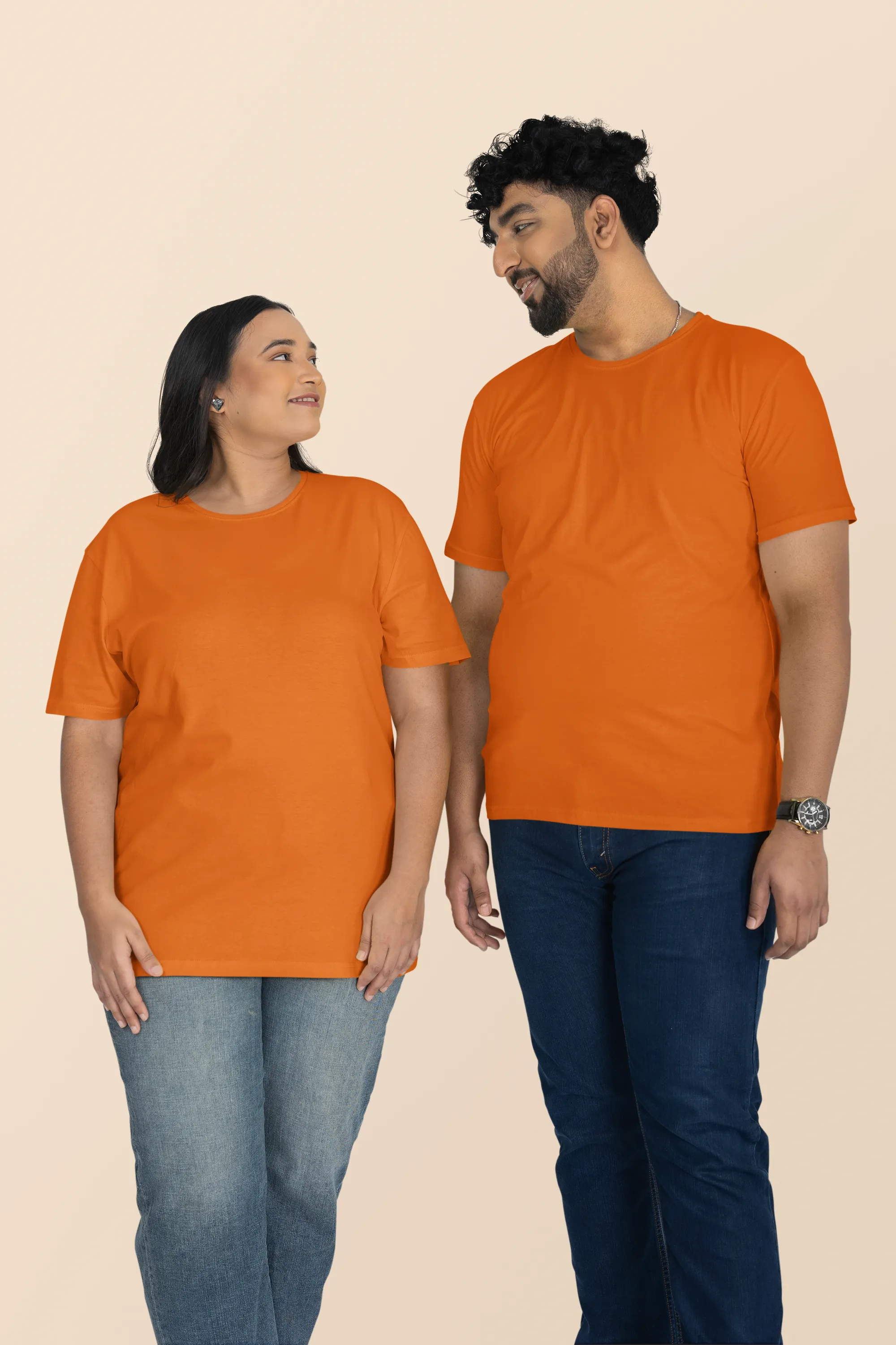 Unisex Plus Size T-Shirt - Ultra-Soft Cotton, Bio-Washed (Brick Red)