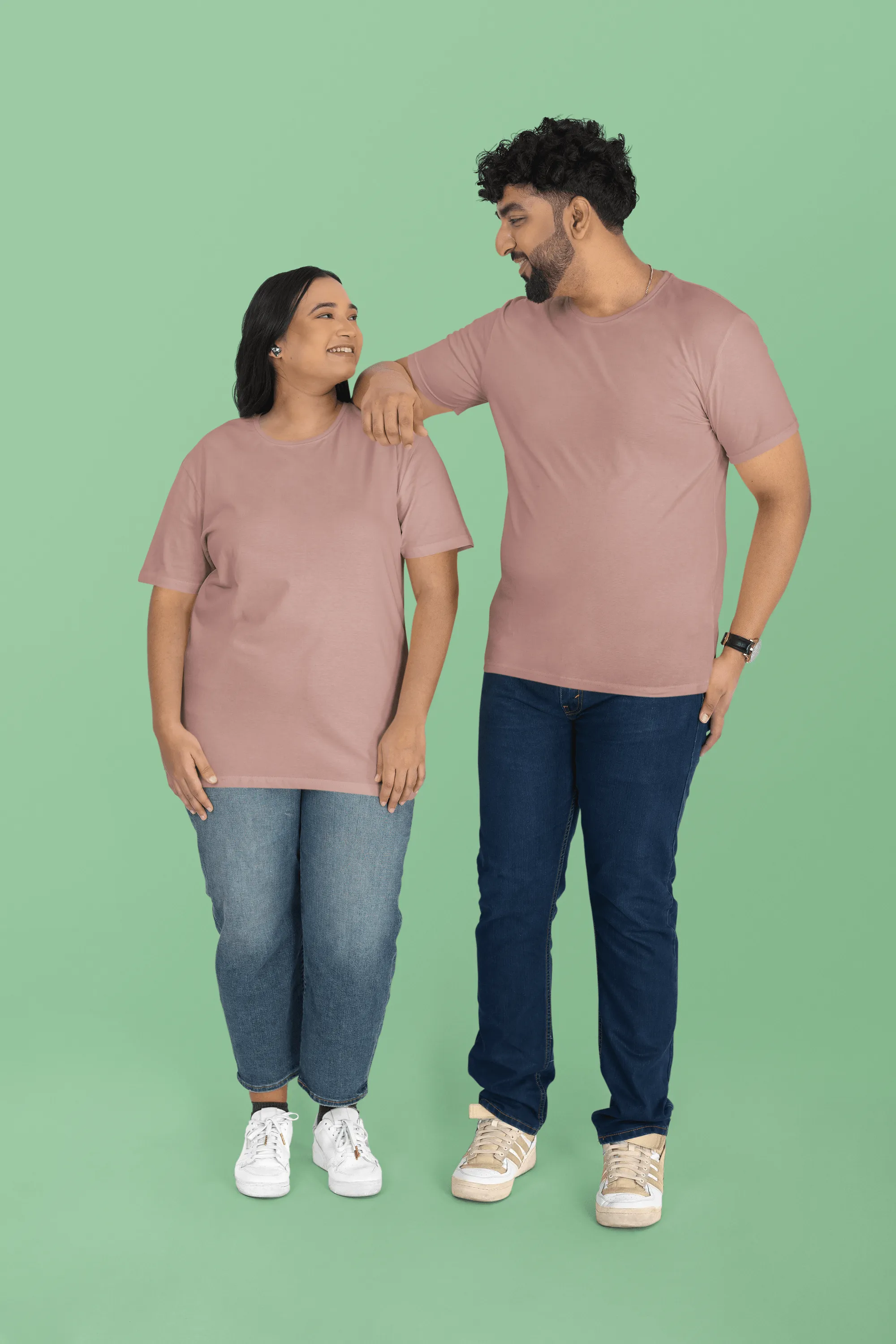 Unisex Plus Size T-Shirt - Ultra-Soft Cotton, Bio-Washed (Peach)