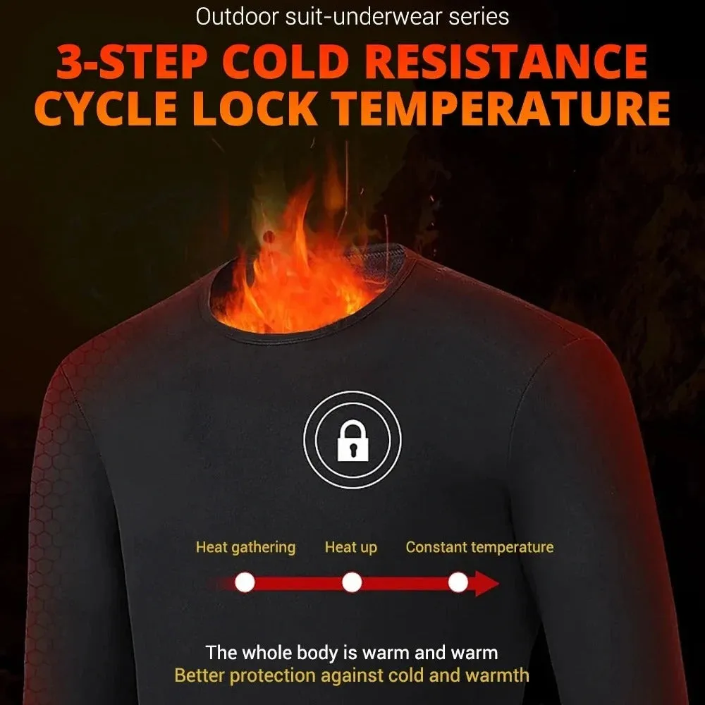 USB Heated Thermal Underwear Pants - 3 Temperature Settings | Winter Warming Base Layer for Men & Women