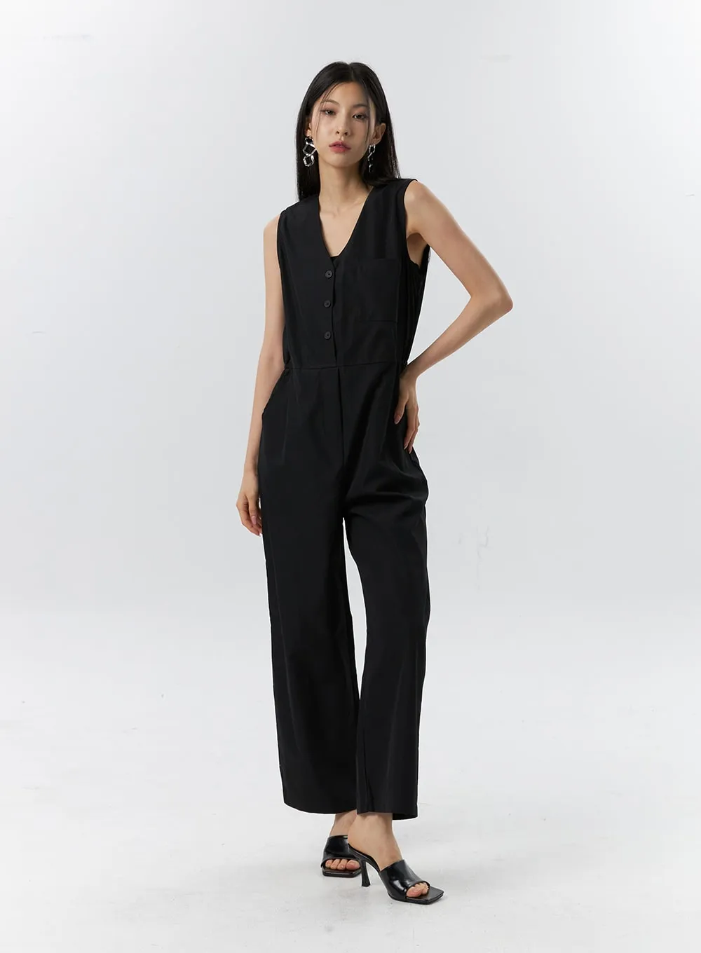 V-Neck Jumpsuit IL326