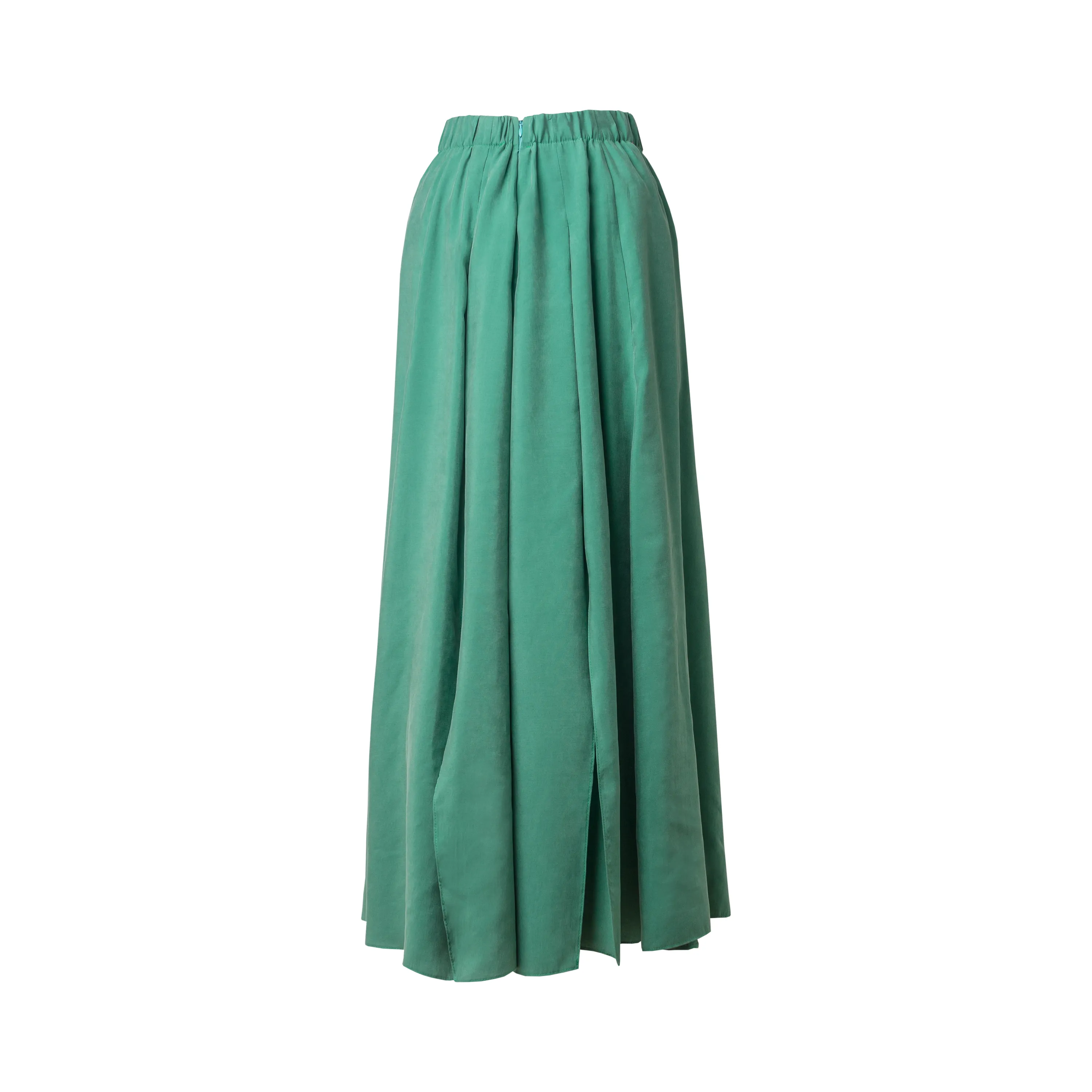 Vac Lucky Green Multi Slits Midi Skirt