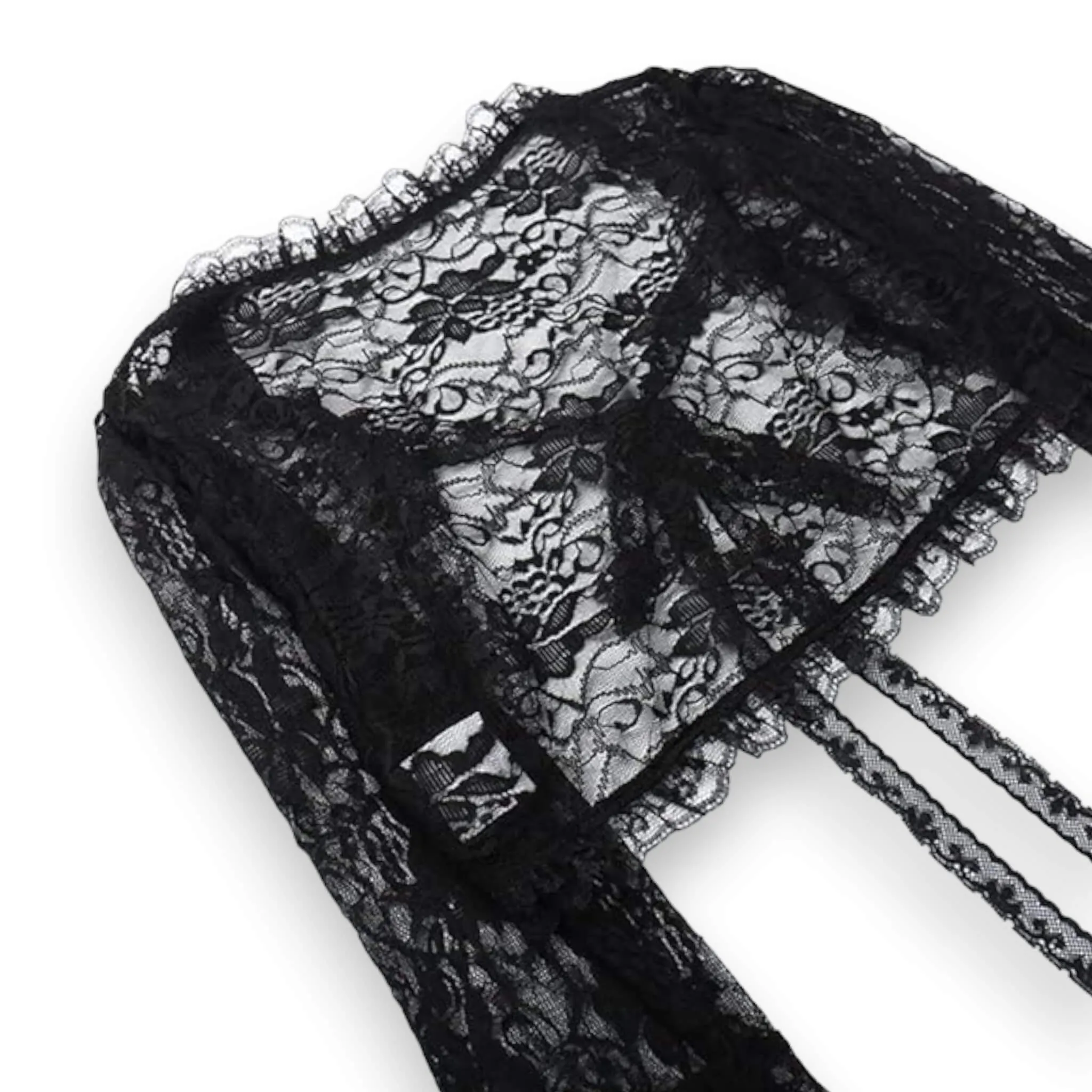 Victorian Black Lace Bolero Shrug