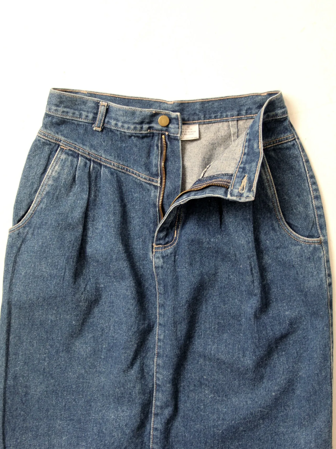 vintage 80s denim skirt